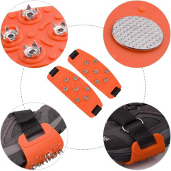 Crampon - Tacos de tracción antideslizantes | Tacones para senderismo en hielo o escaladas de montaña