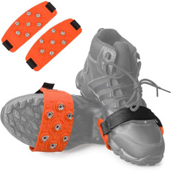 Crampon - Tacos de tracción antideslizantes | Tacones para senderismo en hielo o escaladas de montaña