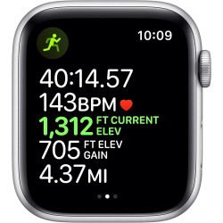 Apple Watch Series 5 GPS (renovado), 44mm, Caja de aluminio plateado.