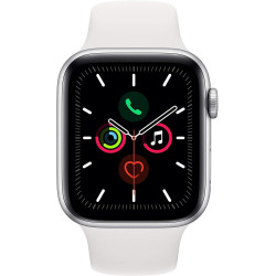 Apple Watch Series 5 GPS (renovado), 44mm, Caja de aluminio plateado.