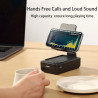 Soporte para teléfono celular con altavoz Bluetooth y luz LED que cambia de color