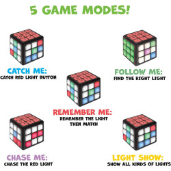 Winning Fingers Juego electrónico de memoria y cerebro intermitente de cubo