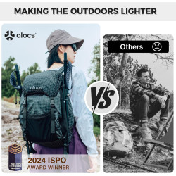 Alocs Sillas de camping 3 en 1 | Mochila, silla y palo de senderismo 3 en 1