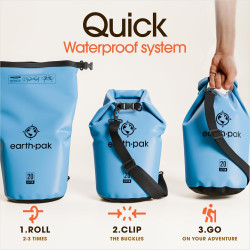 Earth Pak - Bolsa seca impermeable | Bolsa impermeable para deportes acuaticos o climas lluviosos