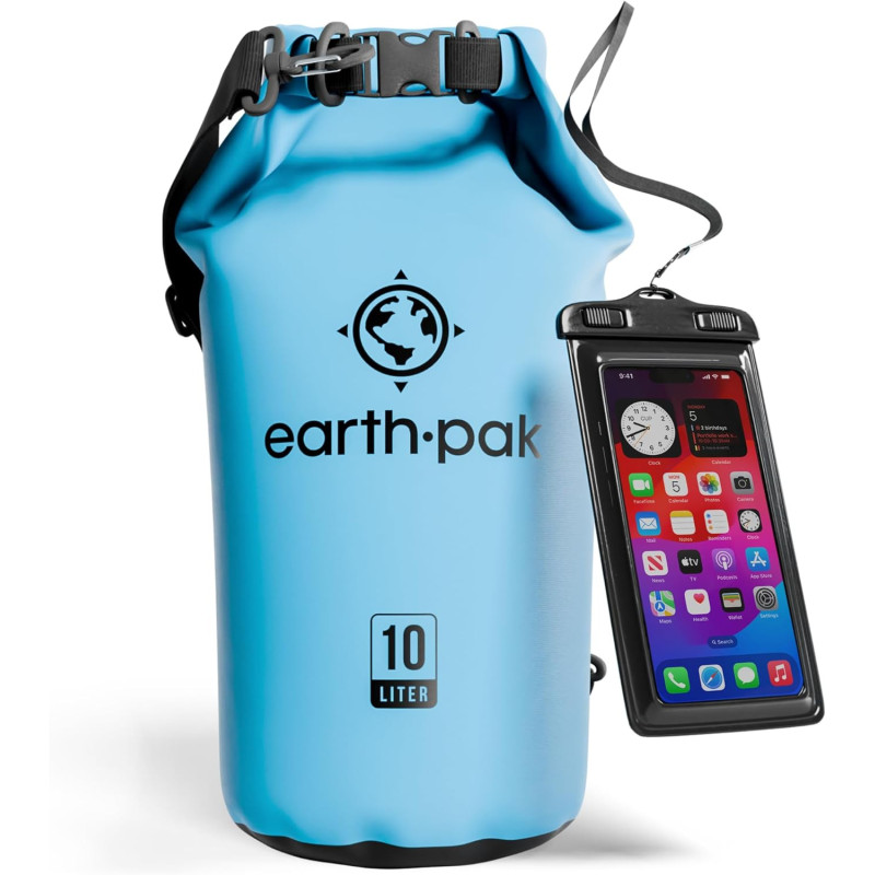 Earth Pak - Bolsa seca impermeable | Bolsa impermeable para deportes acuaticos o climas lluviosos