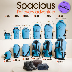 Earth Pak - Bolsa seca impermeable | Bolsa impermeable para deportes acuaticos o climas lluviosos