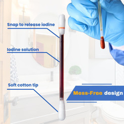 FrontLine Hisopos de yodo povidona | Hisotopo antiseptico para cortes y heridas