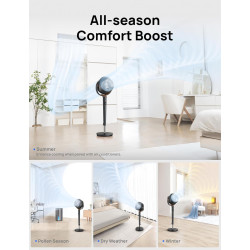 Dreo - Ventilador de pie oscilante de 120°, silencioso