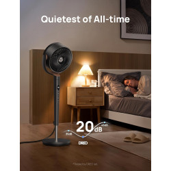 Dreo - Ventilador de pie oscilante de 120°, silencioso