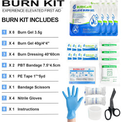 Kit de quemaduras | Gel calmante para todo tipo de quemaduras en la piel
