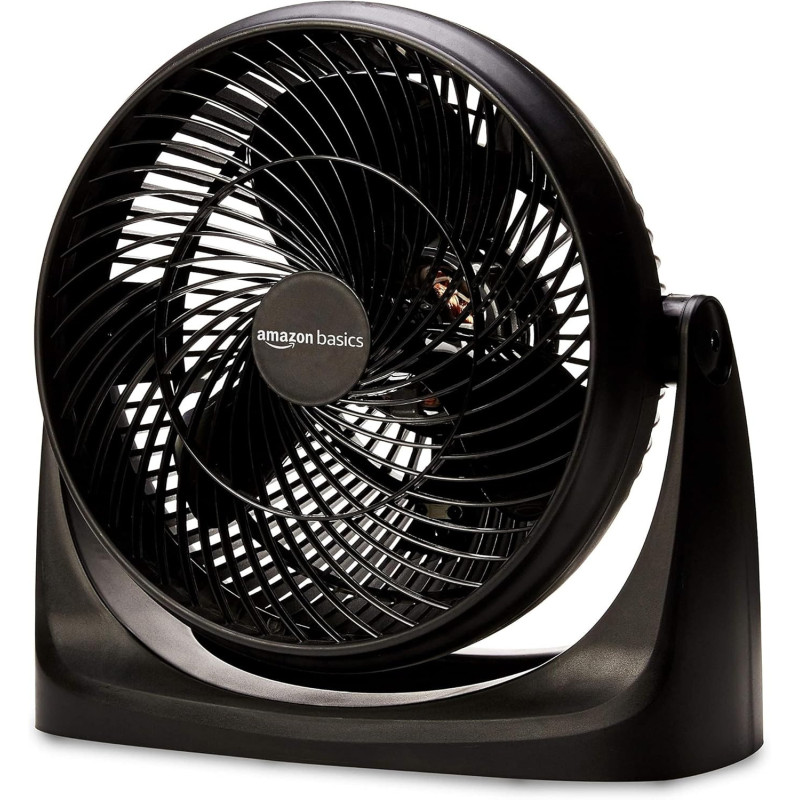 Amazon Basics - Ventilador de escritorio, cabezal de inclinación de 90 grados