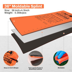 RHINO RESCUE Férula de primeros auxilios | Primeros auxilios para fracturas