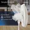 Lasko 2520 Ventilador oscilante de soporte, blanco de 16 pulgadas