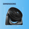 Ventilador turbo portátil de circulación de aire de 7 pulgadas