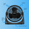 Ventilador turbo portátil de circulación de aire de 7 pulgadas