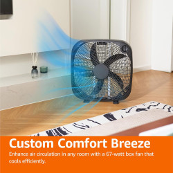 Amazon Basics Ventilador de caja de 3 velocidades
