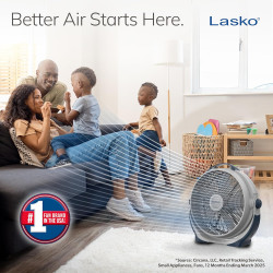 Lasko 3300 Wind Machine - Ventilador de suelo portátil de alta velocidad para interiores y hogar
