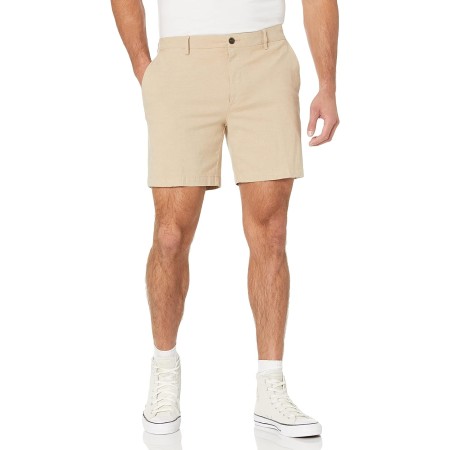 Amazon Essentials Pantalón corto Oxford ajustado de 7 pulgadas para hombre, ligero, cómodo, elástico (anteriormente Goodthreads)