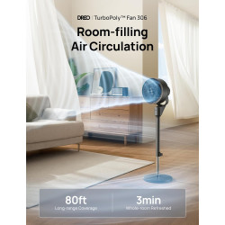 Dreo Ventilador para dormitorio, ventilador oscilante de 80 grados