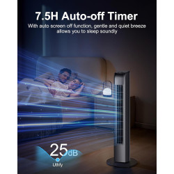 Uthfy Ventilador de torre oscilante con control remoto