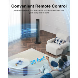 Uthfy Ventilador de torre oscilante con control remoto
