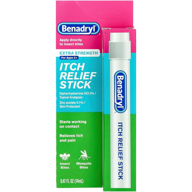Benadryl Barra de alivio antipicazón | Fuerte alivio de picazon por picaduras de insectos