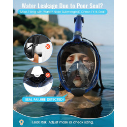 Greatever G2 - Máscara con esnórquel | Respiracion segura y anti empañante