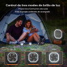 Ventilador de camping – Ventilador de batería de 20000 mAh recargable con linterna LED