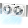 Comfort Zone Ventilador de ventana doble de 9 pulgadas con control de flujo de aire reversible