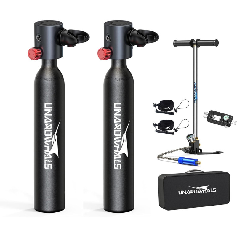 Mini tanque de buceo | Mini tanque de buceo recargable con bomba de inflacion