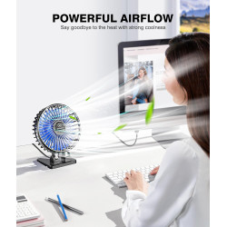 JZCreater Ventilador de escritorio USB, mini ventiladores portátiles