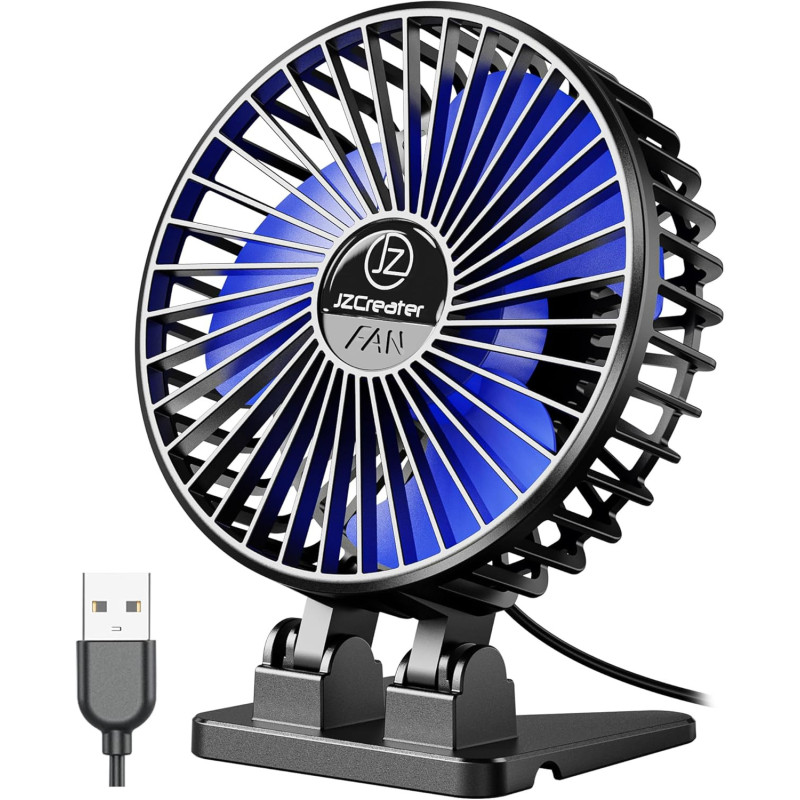 JZCreater Ventilador de escritorio USB, mini ventiladores portátiles