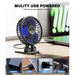 JZCreater Ventilador de escritorio USB, mini ventiladores portátiles