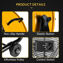 Ventilador para batería Simple Deluxe (24 pulgadas), amarillo