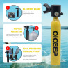 Mini tanque de buceo con submáscara | Con tanque de buceo recargable
