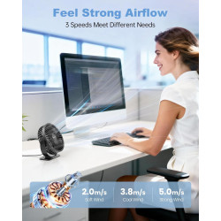 TriPole Ventilador de escritorio alimentado por USB