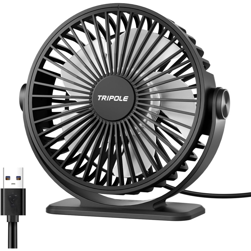 TriPole Ventilador de escritorio alimentado por USB
