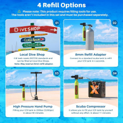 SMACO Mini tanque de buceo | Reutilizable e ideal para emergencias