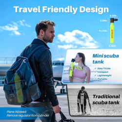 SMACO Mini tanque de buceo | Reutilizable e ideal para emergencias