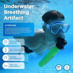 SMACO Mini tanque de buceo | Reutilizable e ideal para emergencias