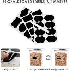 Vtopmart - Recipientes herméticos con tapa de plástico para almacenamiento de alimentos