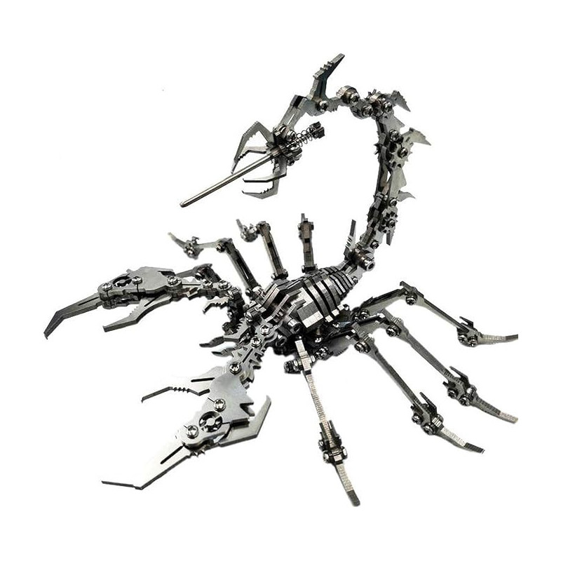 Rompecabezas de metal 3D para adultos | Escorpion metalico armable de 3 piezas