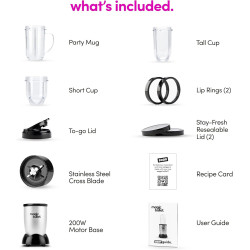 Batidora Magic Bullet, S, Plateado