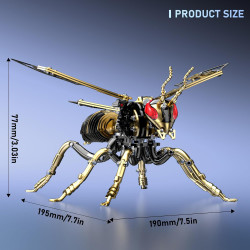 Rompecabezas de avispa metalica 3D | Rompecabezas metalico con forma de avispa