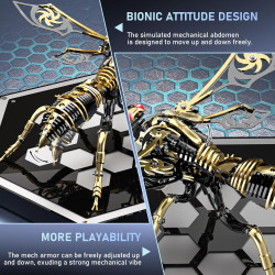 Rompecabezas de avispa metalica 3D | Rompecabezas metalico con forma de avispa
