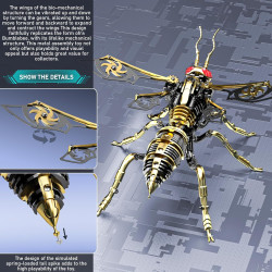 Rompecabezas de avispa metalica 3D | Rompecabezas metalico con forma de avispa
