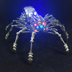 Kit de modelo de araña de metal 3D | Rompecabezas de Araña metalica con luces RGB