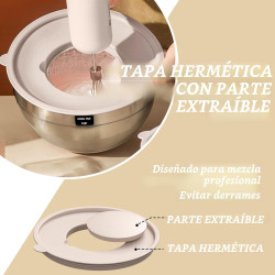Juego de tazones para mezclar con tapas herméticas