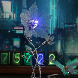 Kit de rompecabezas de flores 3D | Rompecabezas de flores metalicas con luces LED