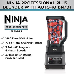 Ninja BN701 licuadora profesional Plus con auto iQ y 64 onzas.